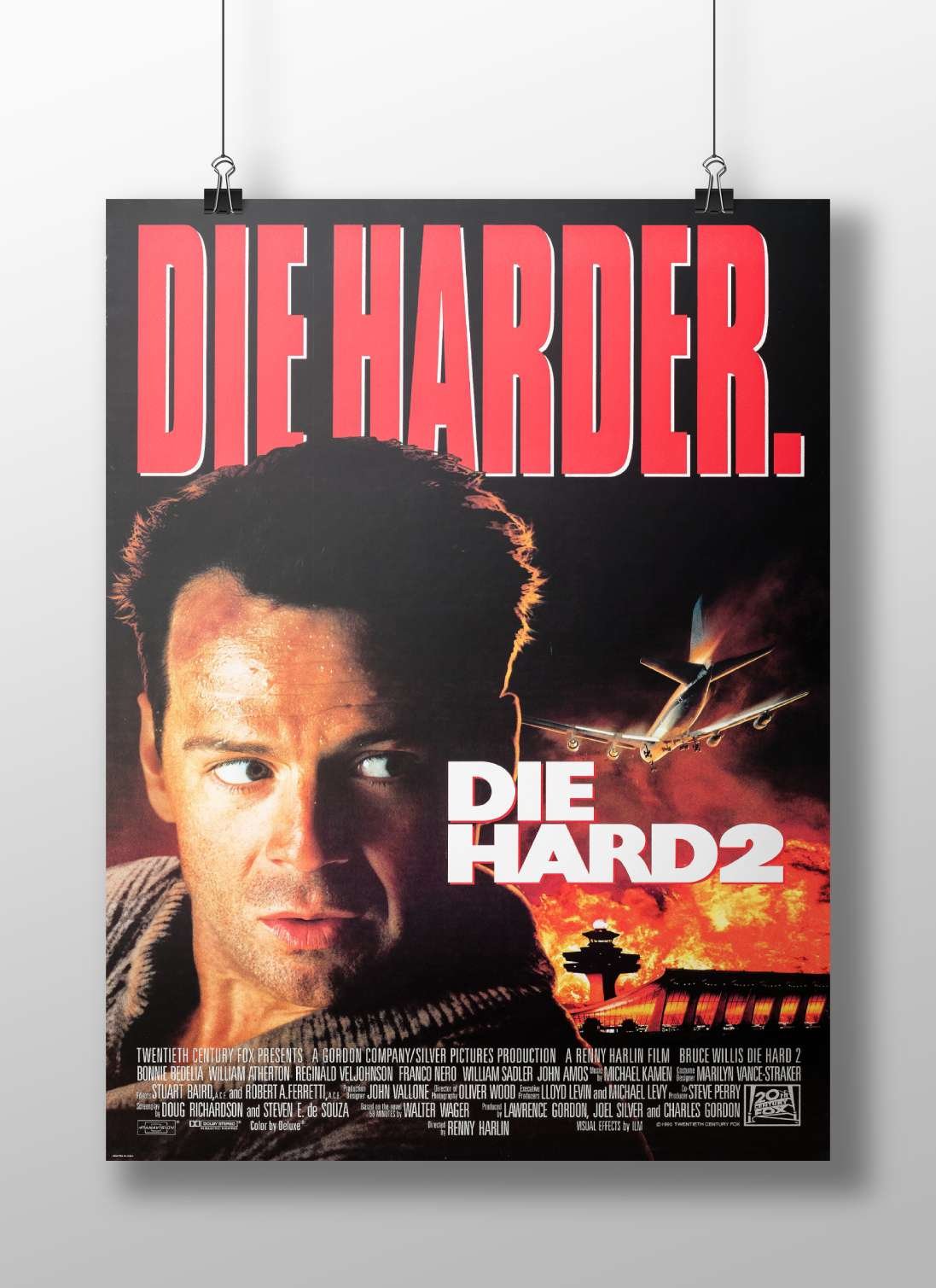 Bruce Willis in Die Hard 2 franchise John Mcclane - Action Hero Poster