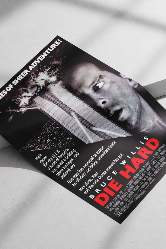 Bruce Willis in the movie "Die Hard" John Mcclane - Iconic Die Hard Poster