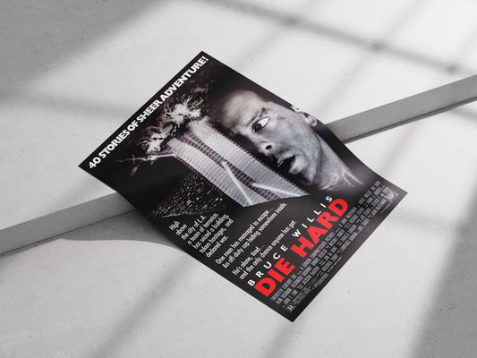 Bruce Willis in the movie "Die Hard" John Mcclane - Iconic Die Hard Poster