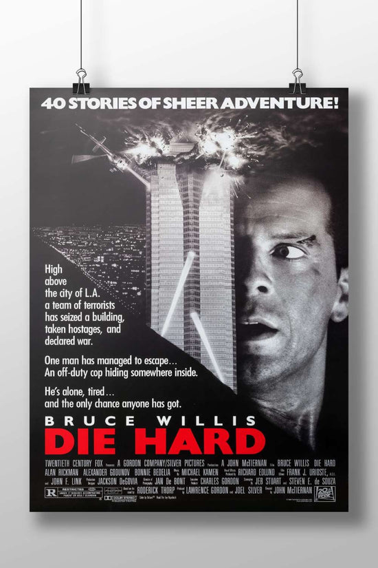 Bruce Willis in the movie "Die Hard" John Mcclane - Iconic Die Hard Poster