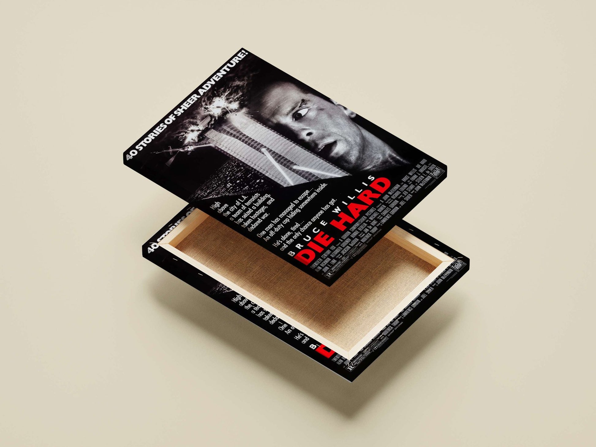 Bruce Willis in the movie "Die Hard" John Mcclane - Iconic Die Hard Poster