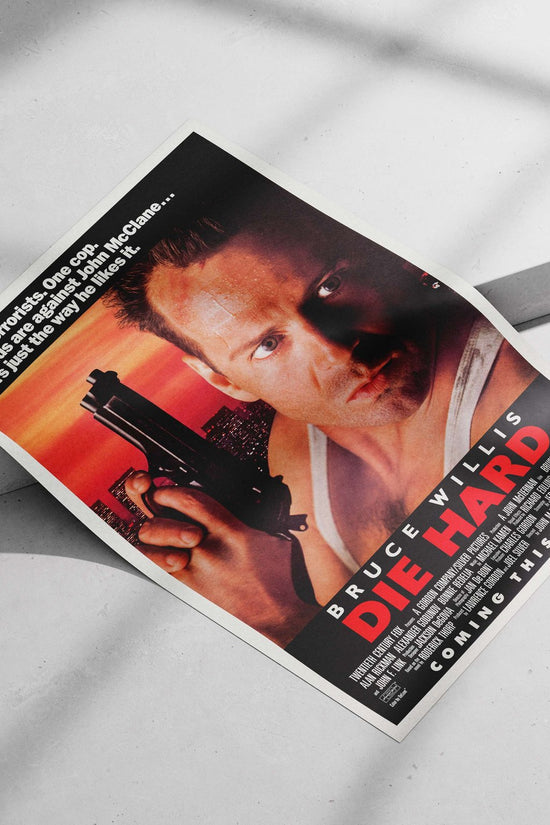 Bruce Willis in the Die Hard film franchise John Mcclane - Die Hard Iconic Poster
