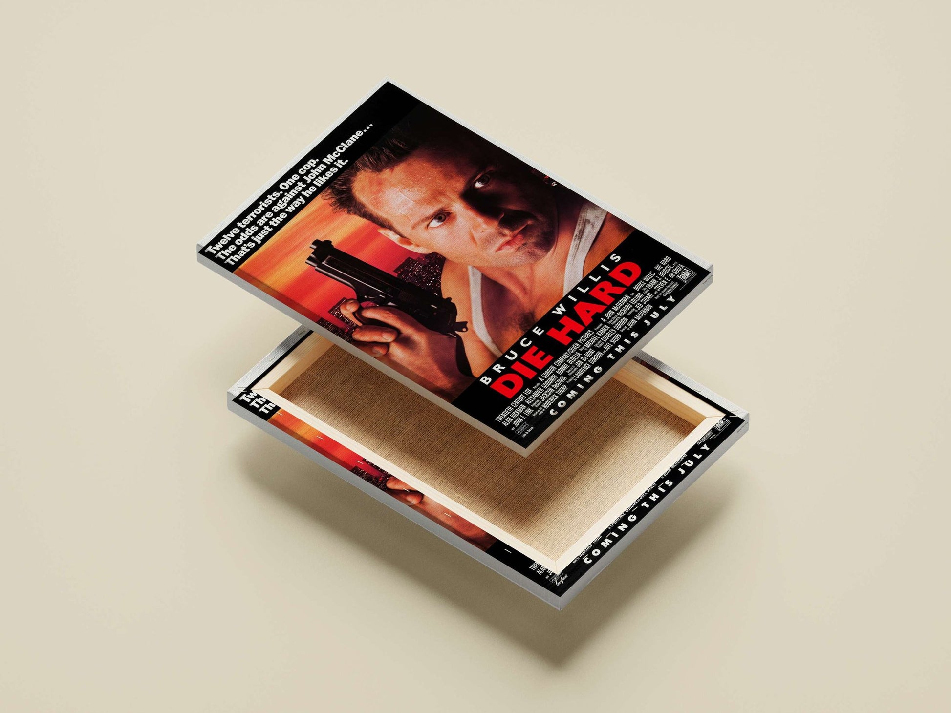 Bruce Willis in the Die Hard film franchise John Mcclane - Die Hard Iconic Poster