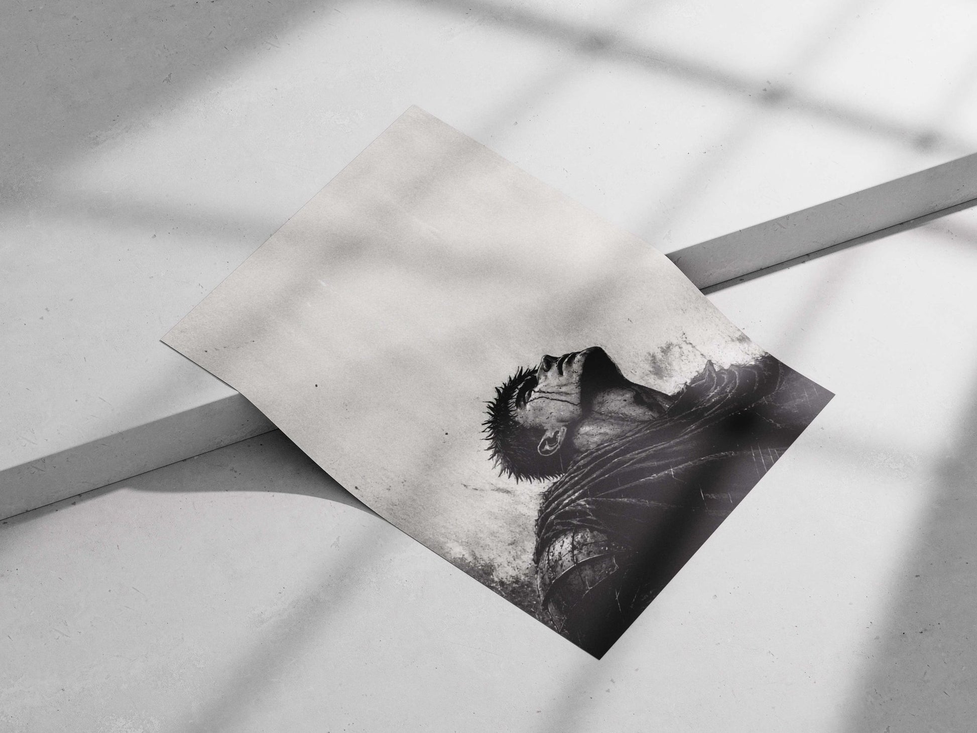 Guts from Berserk franchise Main Subject: Guts from Berserk franchise Matte poster print — Anime wall art India | PosterBoizz