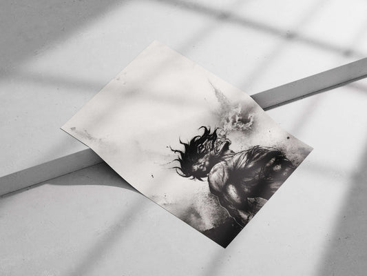 Titan (from Attack on Titan franchise) Main Subject: Titan (from Attack on Titan franchise) Matte poster print — Anime wall