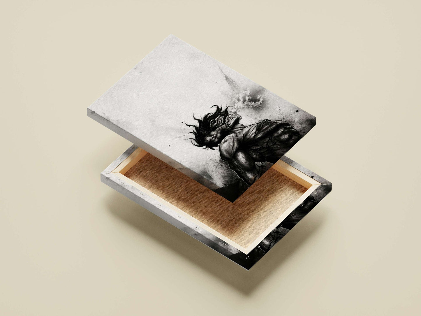 Titan (from Attack on Titan franchise) Main Subject: Titan (from Attack on Titan franchise) Canvas wall art — Anime wall art