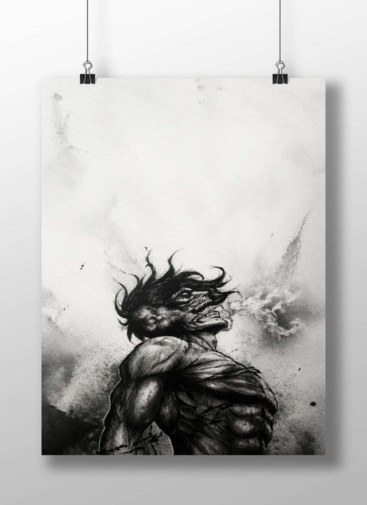 Titan (from Attack on Titan franchise) Main Subject: Titan (from Attack on Titan franchise) Matte BoizzBoard rigid print —