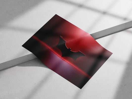 Batman logo Main Subject: Batman logo Matte poster print — Superhero wall art India | PosterBoizz
