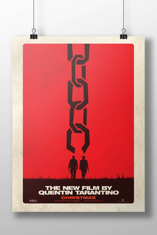 The film "Unchained" directed by Quentin Tarantino. Unchained - Q-Tarantino Iconic Scene Poster