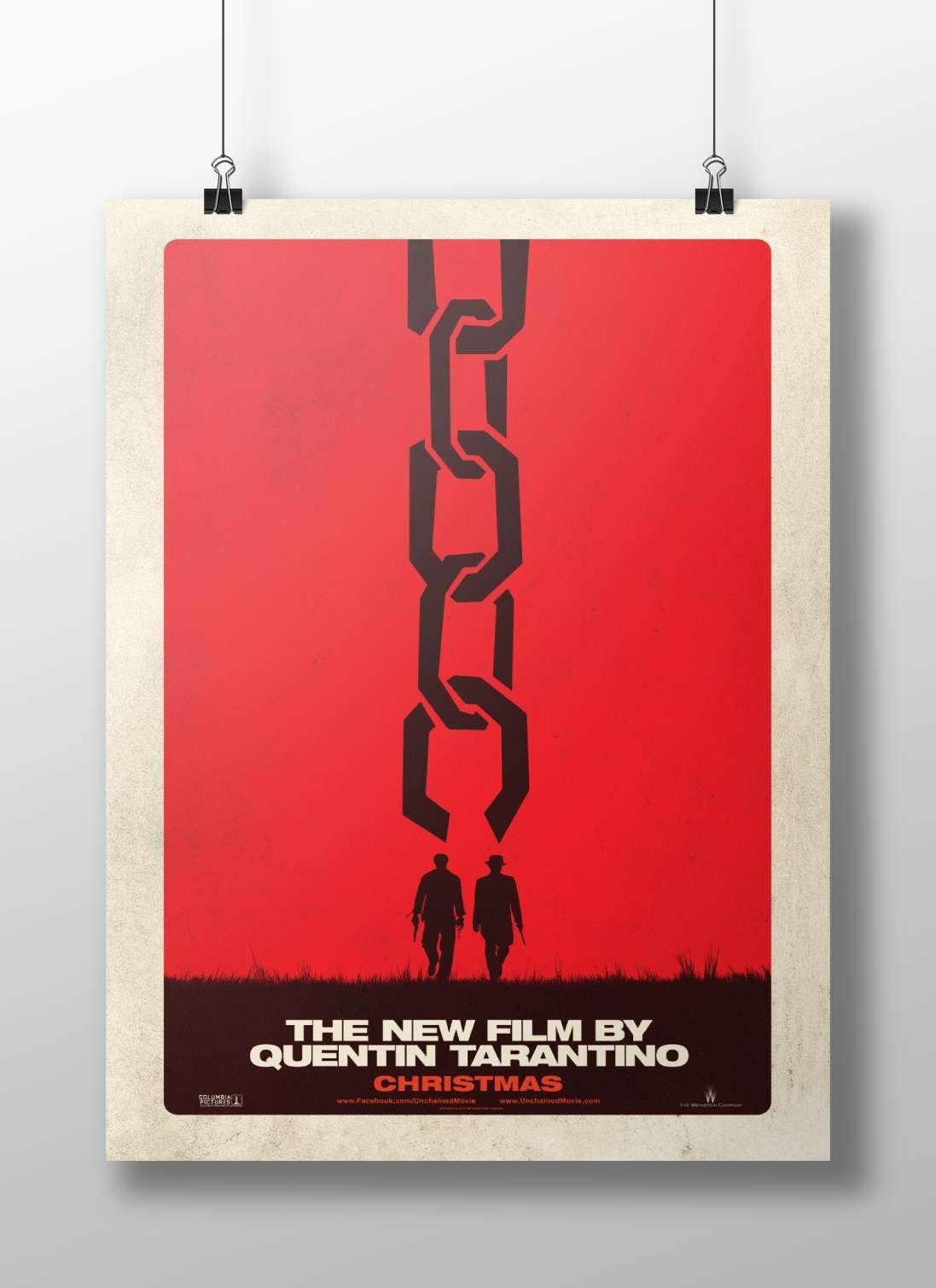 The film "Unchained" directed by Quentin Tarantino. Unchained - Q-Tarantino Iconic Scene Poster