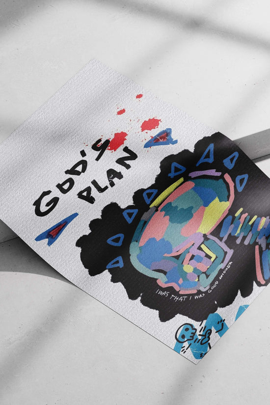 Drake God'S Plan Among Us Blue Crewmate Skeleton Pop Art Canvas Print – Motivational Graffiti