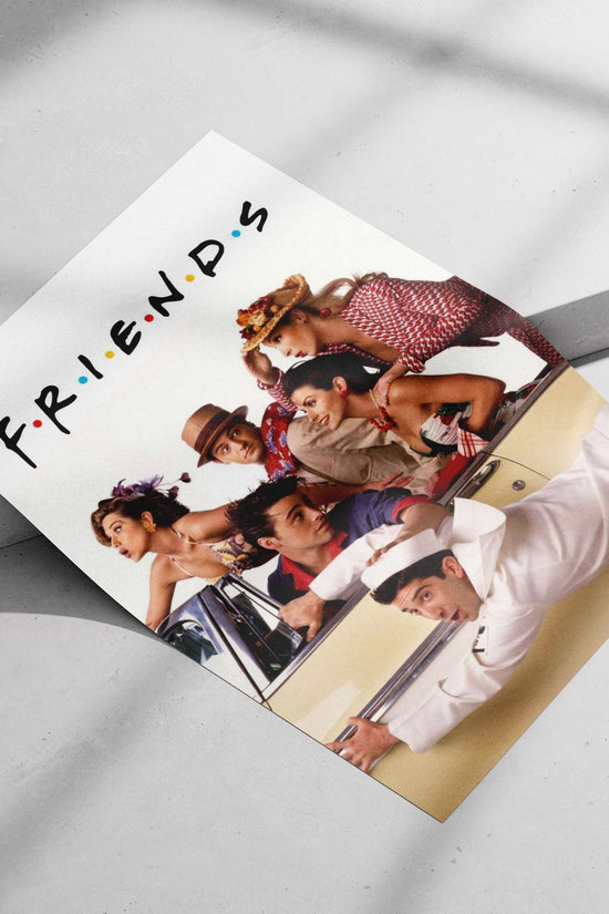 The cast of the TV show "Friends" (Ross Geller, Rachel Green, Monica Geller, Chandler Bing, Phoebe Buffay, Joey Tribbiani)