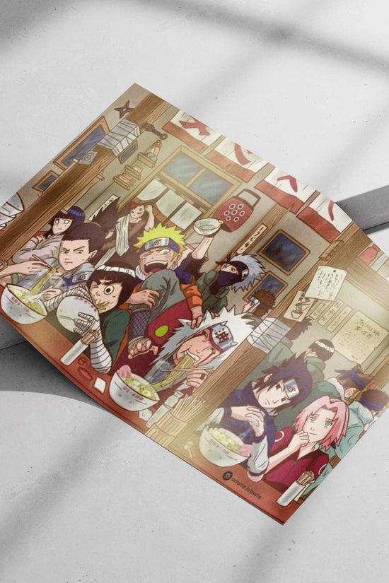 Characters from the Naruto anime/manga franchise (including Naruto Uzumaki, Sasuke Uchiha, Sakura Haruno, Kakashi Hatake).