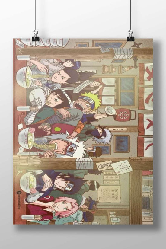 Characters from the Naruto anime/manga franchise (including Naruto Uzumaki, Sasuke Uchiha, Sakura Haruno, Kakashi Hatake).