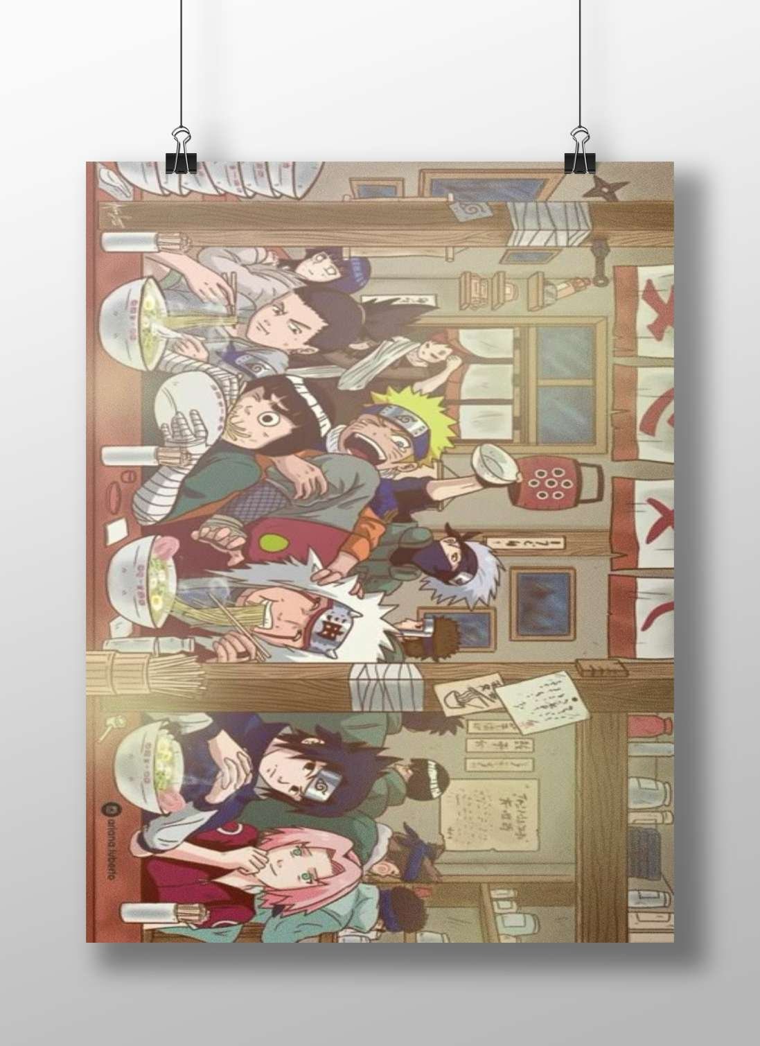 Characters from the Naruto anime/manga franchise (including Naruto Uzumaki, Sasuke Uchiha, Sakura Haruno, Kakashi Hatake).
