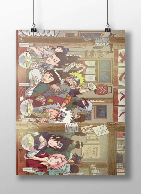 Characters from the Naruto anime/manga franchise (including Naruto Uzumaki, Sasuke Uchiha, Sakura Haruno, Kakashi Hatake).