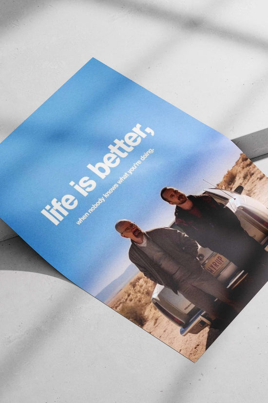 Walter White And Jesse Pinkman 2018 Modern Cinematic Poster – Desert Landscape Wall Art
