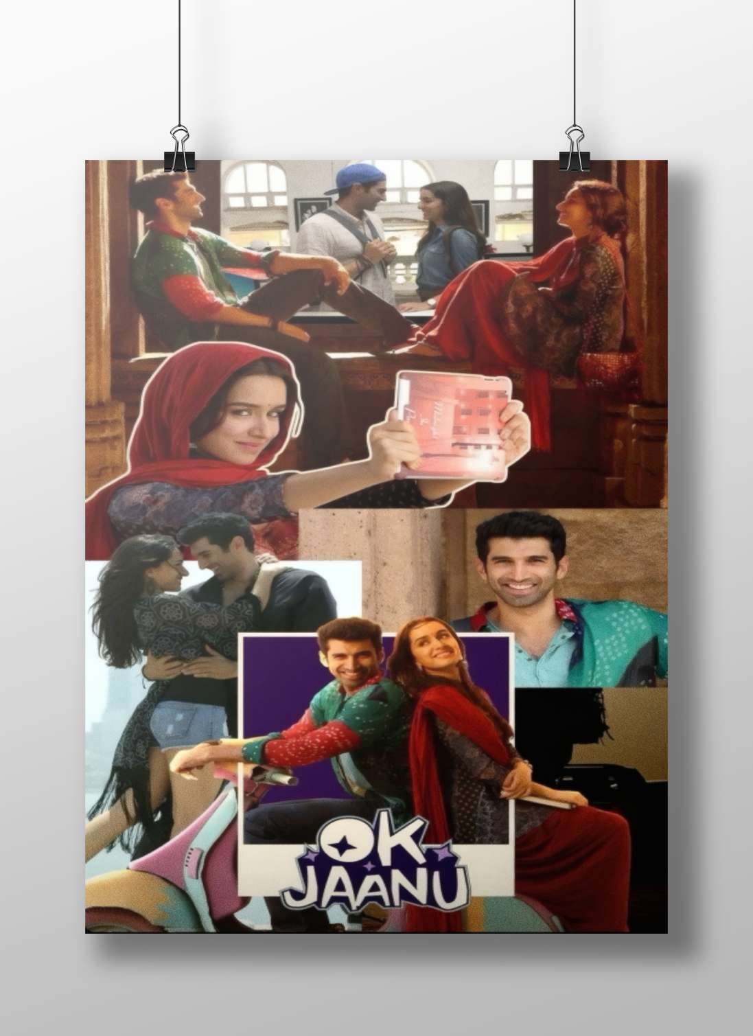 The Bollywood film "OK JAANU" featuring its main characters. Ok Jaanu - Romantic Pop Art