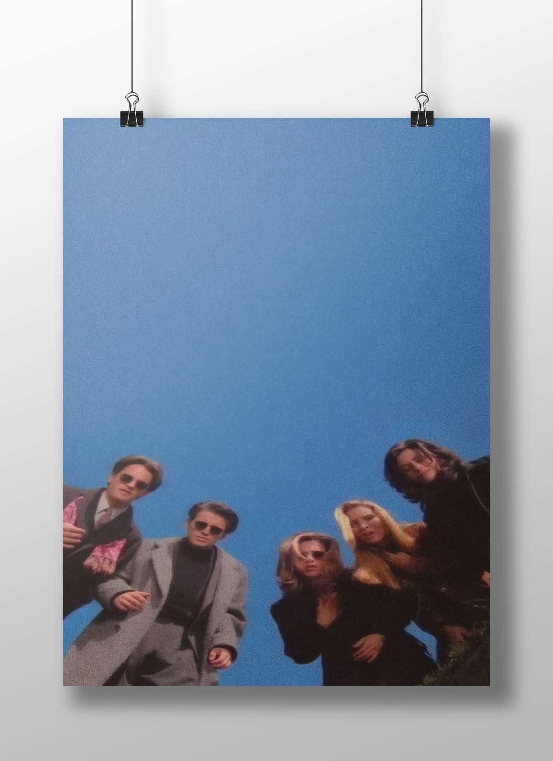 The cast of the TV series "Friends" (Ross Geller, Monica Geller, Chandler Bing, Phoebe Buffay,