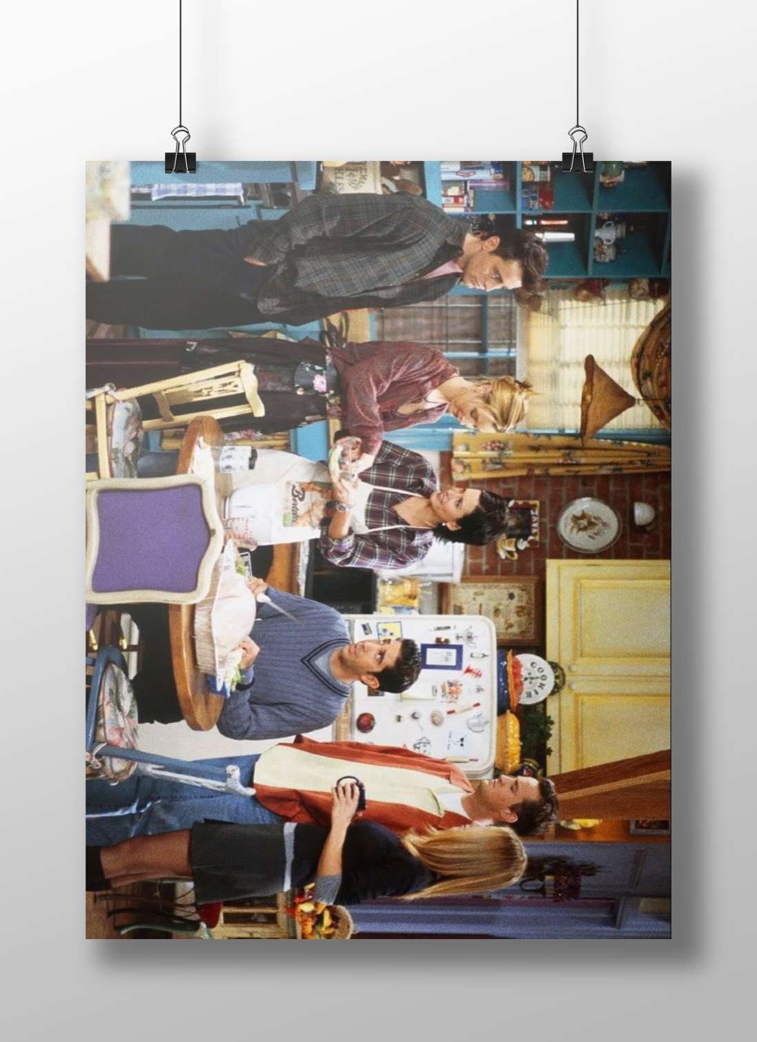 The ensemble cast of the sitcom "Friends" (Ross, Rachel, Monica, Chandler, Joey, Phoebe) Main Subject: The ensemble cast of