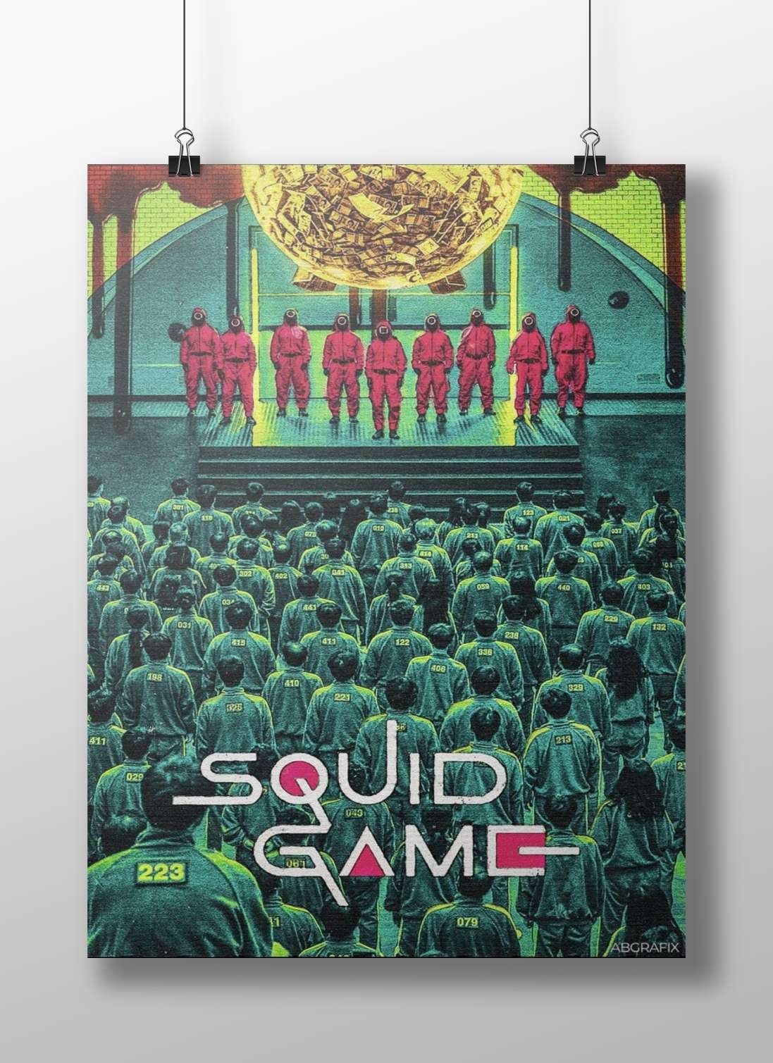 Squid Game (TV series) Main Subject: Squid Game (TV series) Matte BoizzBoard rigid print — Series wall art India |
