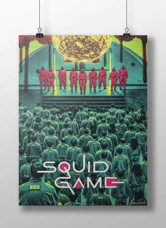 Squid Game (TV series) Main Subject: Squid Game (TV series) Matte BoizzBoard rigid print — Series wall art India |