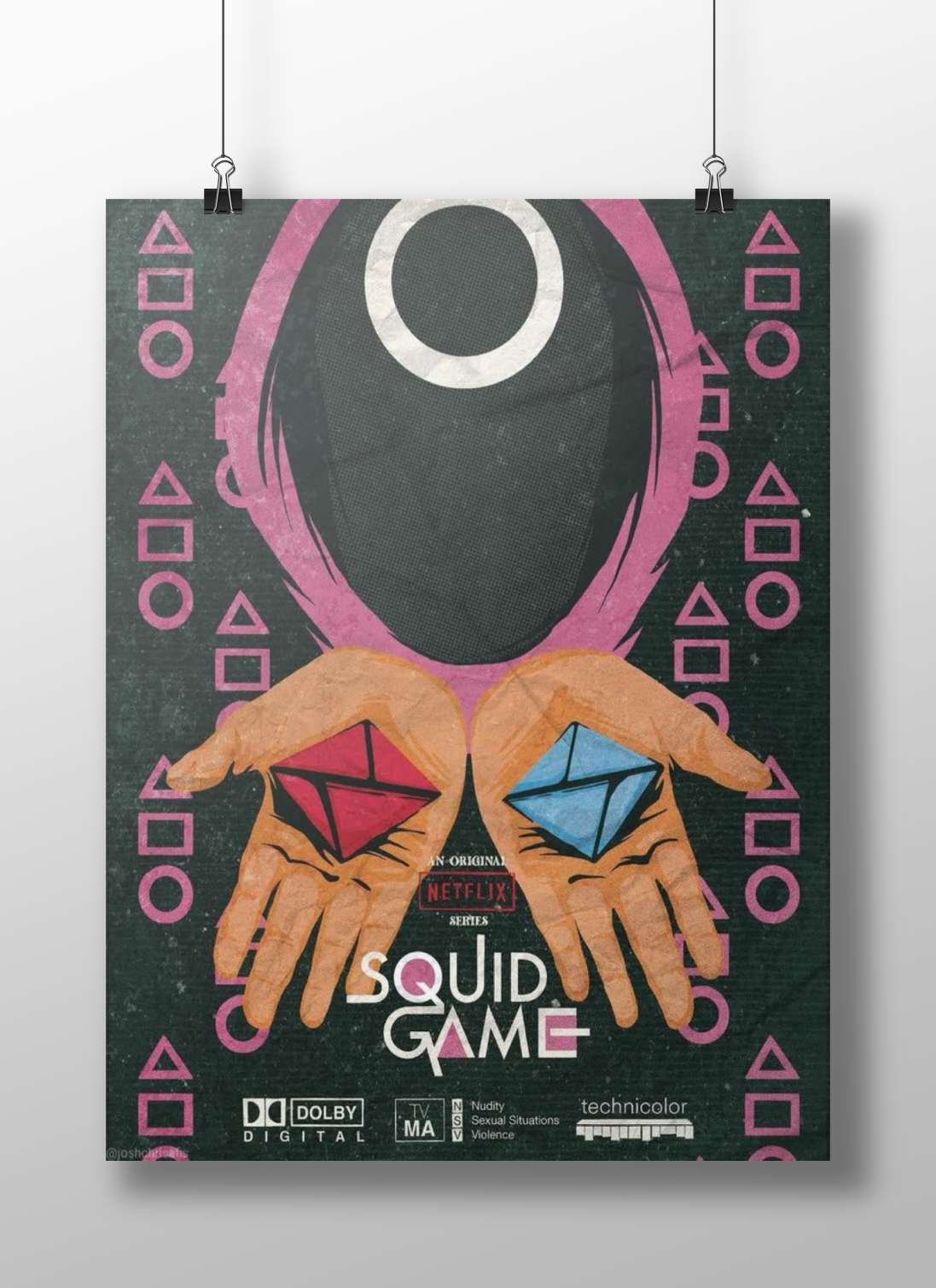 Squid Game (Netflix series) Main Subject: Squid Game (Netflix series) Matte BoizzBoard rigid print — Series wall art India |