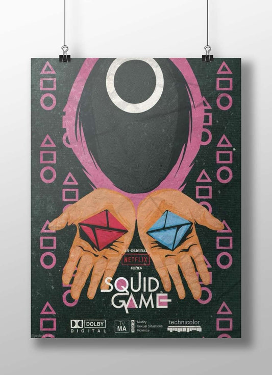 Squid Game (Netflix series) Main Subject: Squid Game (Netflix series) Matte BoizzBoard rigid print — Series wall art India |