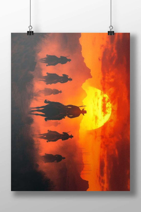 Cowboys Main Subject: Cowboys Matte BoizzBoard rigid print — Bollywood wall art India | PosterBoizz