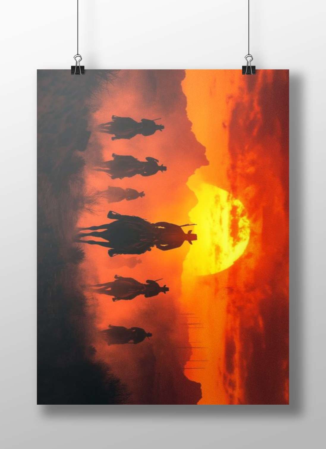 Cowboys Main Subject: Cowboys Matte BoizzBoard rigid print — Bollywood wall art India | PosterBoizz