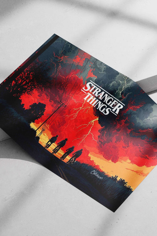 Stranger Things (the TV franchise) Main Subject: Stranger Things (the TV franchise) Matte poster print — Series wall art