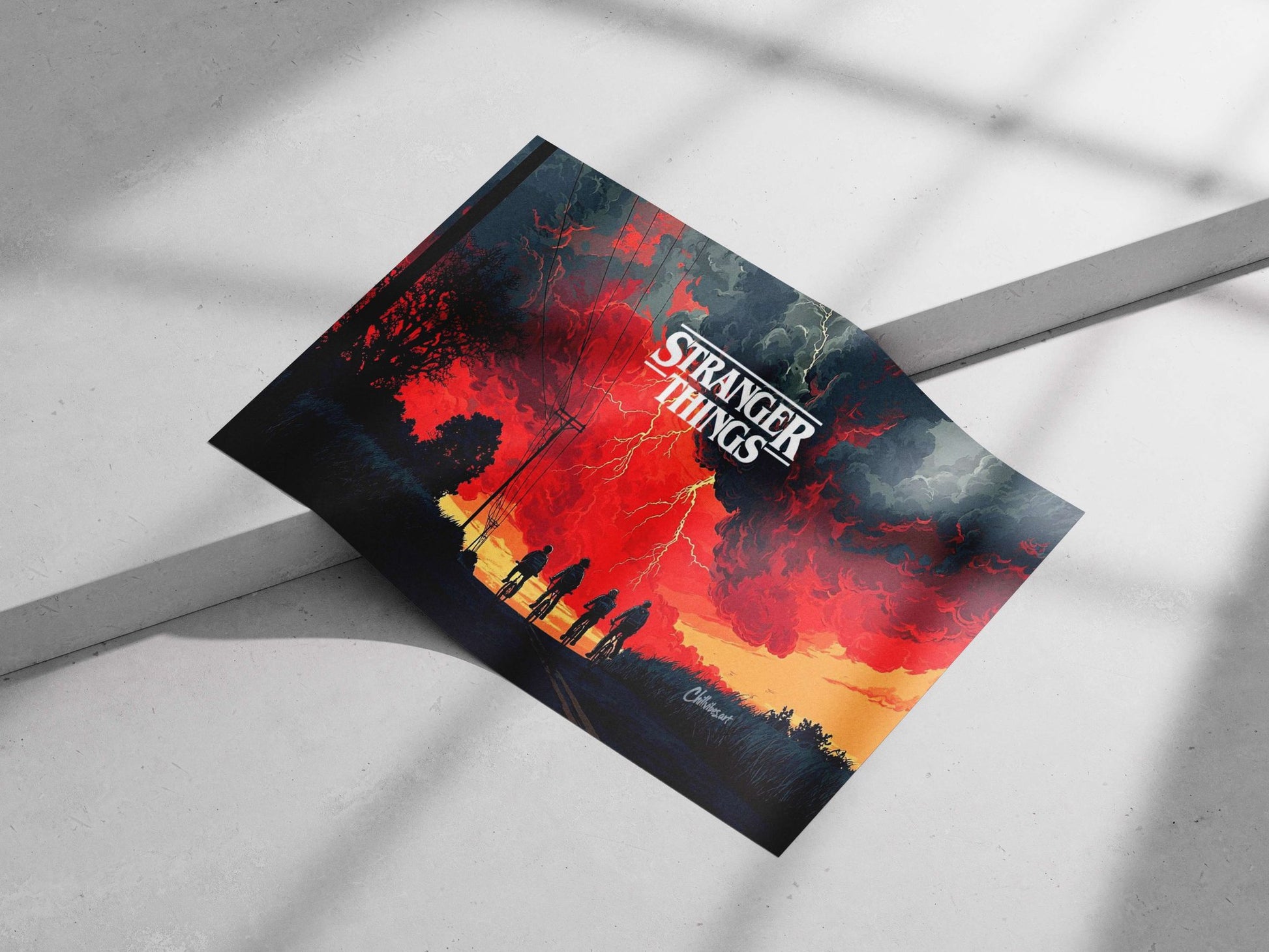 Stranger Things (the TV franchise) Main Subject: Stranger Things (the TV franchise) Matte poster print — Series wall art