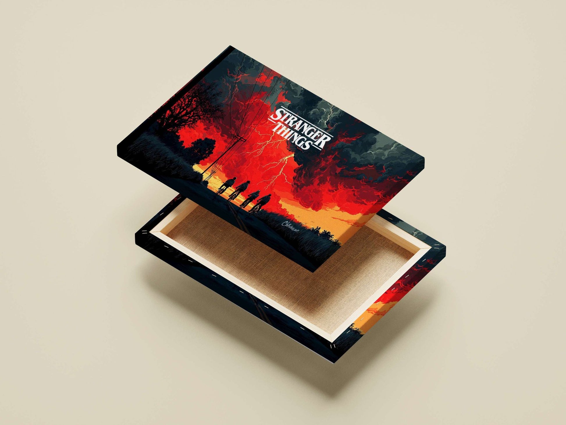Stranger Things (TV series) Main Subject: Stranger Things (TV series) Canvas wall art — Series wall art India | PosterBoizz