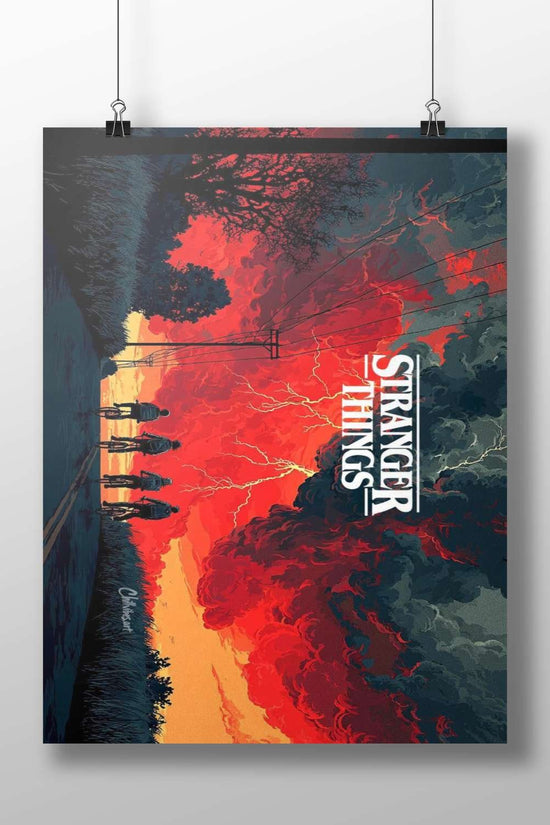 Stranger Things (TV series) Main Subject: Stranger Things (TV series) Matte BoizzBoard rigid print — Series wall art India |