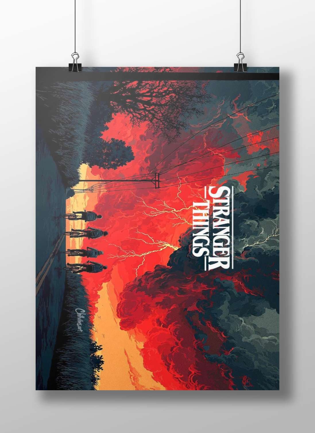 Stranger Things (TV series) Main Subject: Stranger Things (TV series) Matte BoizzBoard rigid print — Series wall art India |
