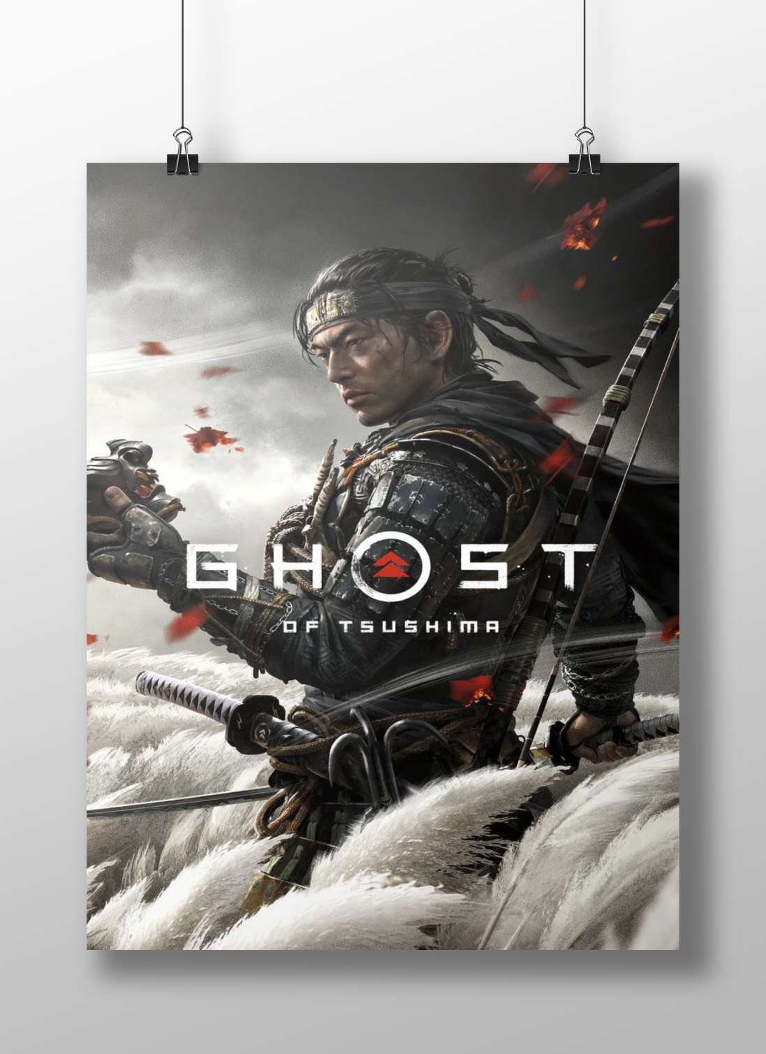 Ghost of Tsushima Main Subject: Ghost of Tsushima Matte BoizzBoard rigid print — Anime wall art India | PosterBoizz