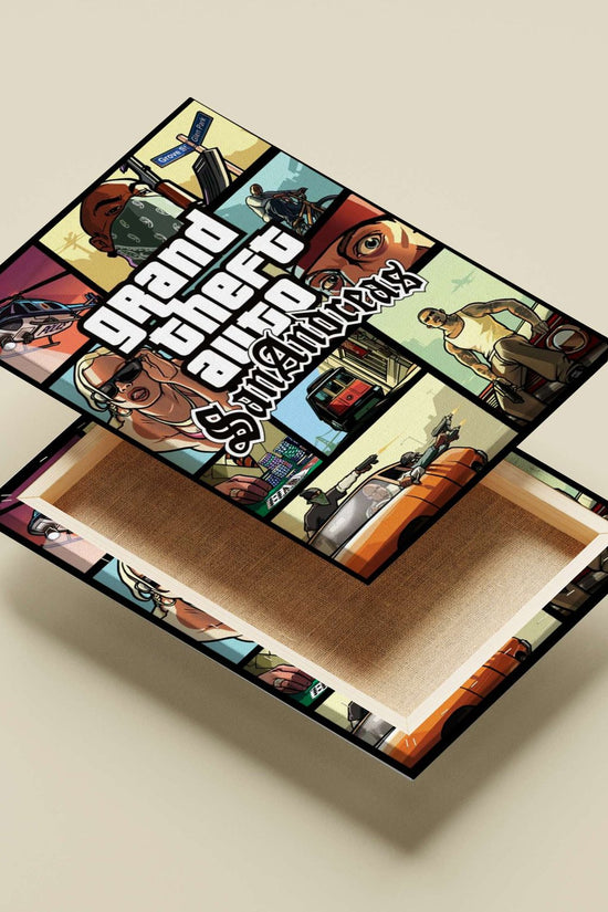 Grand Theft Auto: San Andreas Main Subject: Grand Theft Auto: San Andreas Canvas wall art — Gaming wall art India |