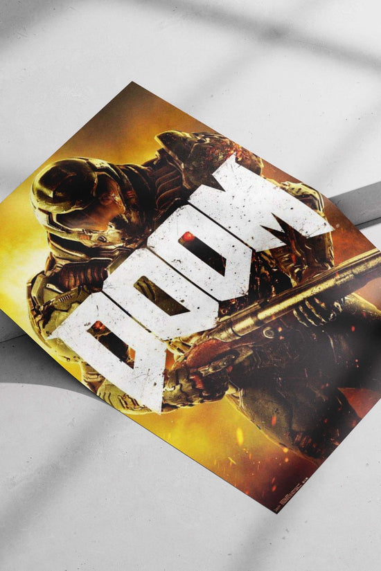 Doom Slayer (Doom franchise character) Main Subject: Doom Slayer (Doom franchise character) Matte poster print — Gaming wall