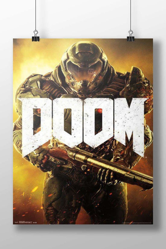 Doom Slayer Main Subject: Doom Slayer Matte BoizzBoard rigid print — Gaming wall art India | PosterBoizz