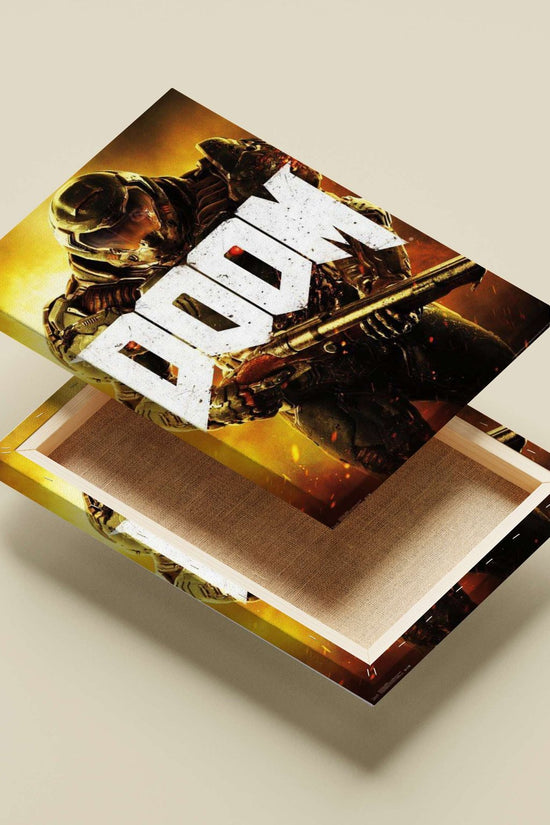 Doom Slayer Main Subject: Doom Slayer Canvas wall art — Gaming wall art India | PosterBoizz