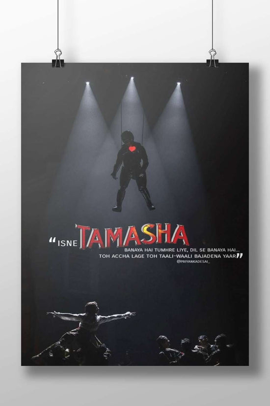 Bollywood film Tamasha Main Subject: Bollywood film Tamasha Matte BoizzBoard rigid print — Bollywood wall art India |