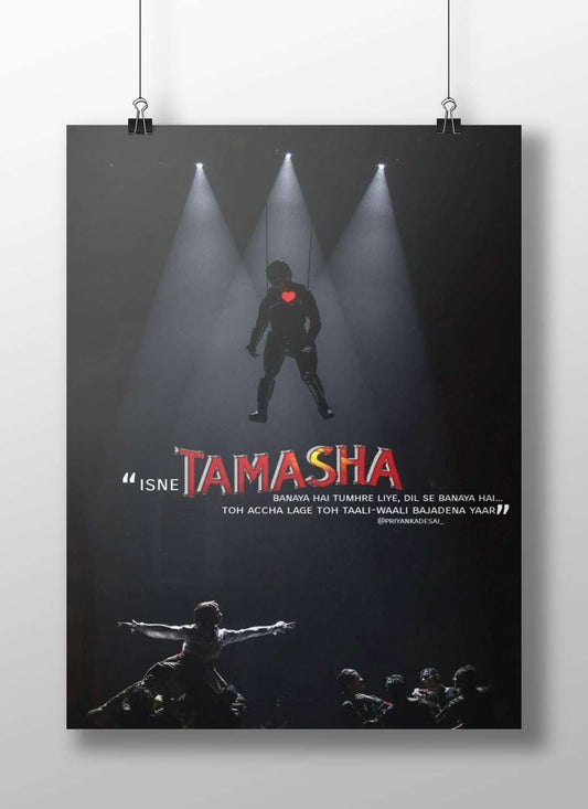 Bollywood film Tamasha Main Subject: Bollywood film Tamasha Matte BoizzBoard rigid print — Bollywood wall art India |