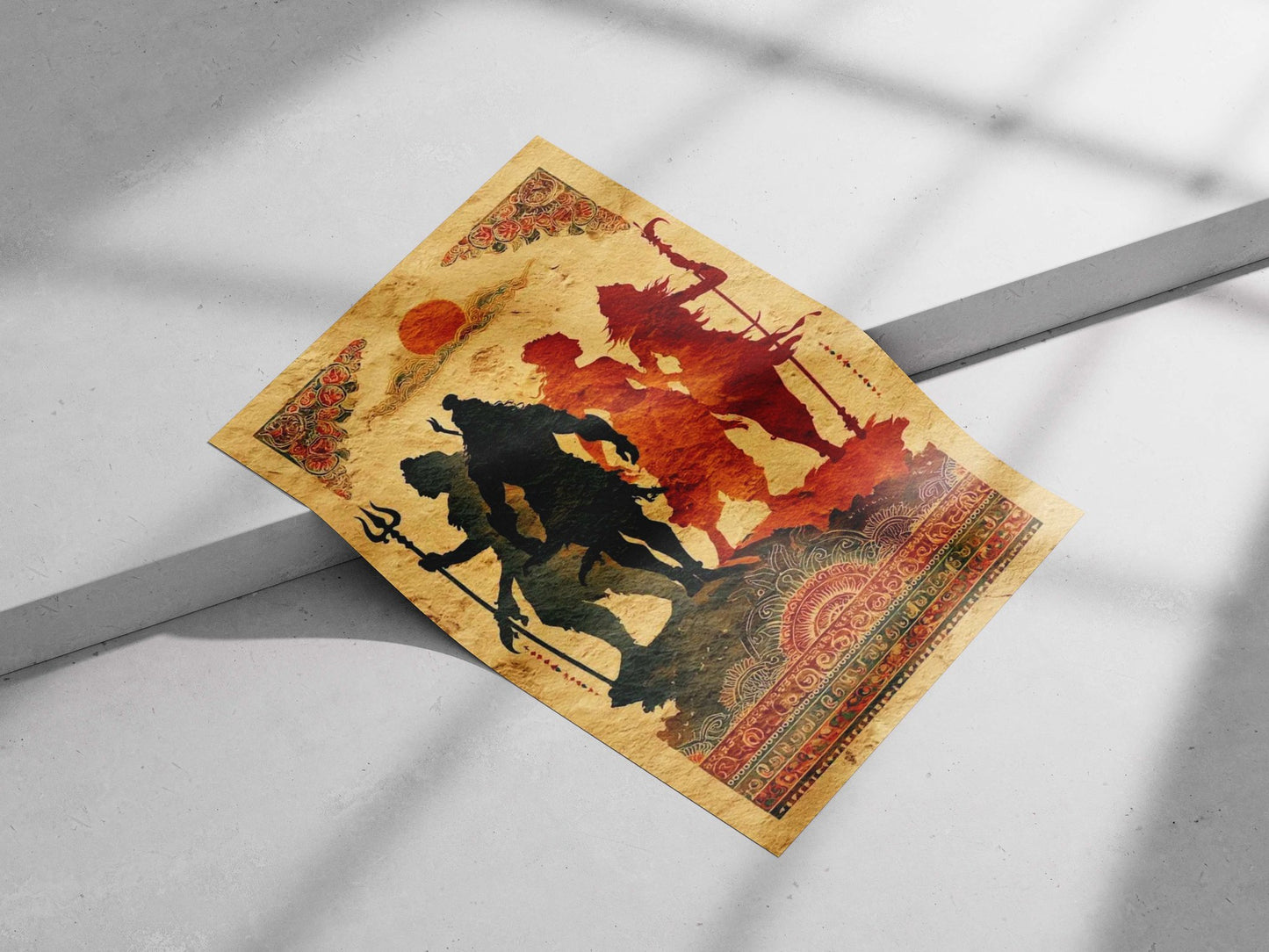 Ganesha, Shiva, Vishnu, and Durga (Hindu deities) Main Subject: Ganesha, Shiva, Vishnu, and Durga (Hindu deities) Matte