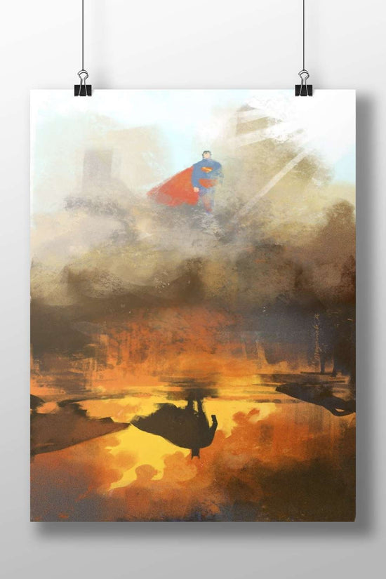 Superman Main Subject: Superman Matte BoizzBoard rigid print — Hollywood wall art India | PosterBoizz