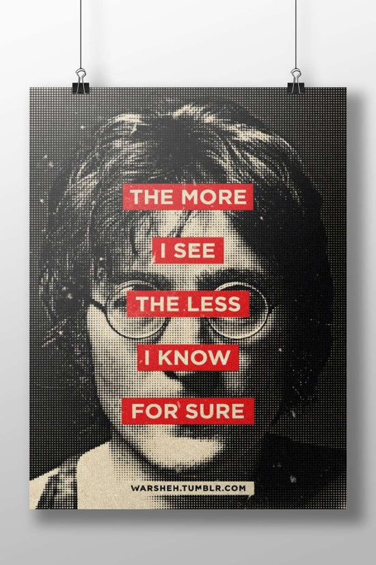 John Lennon Main Subject: John Lennon Matte BoizzBoard rigid print — Hollywood wall art India | PosterBoizz