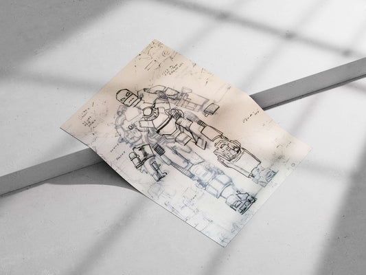 Iron Man (Marvel) Tony Stark - Tech Genius Blueprint Poster