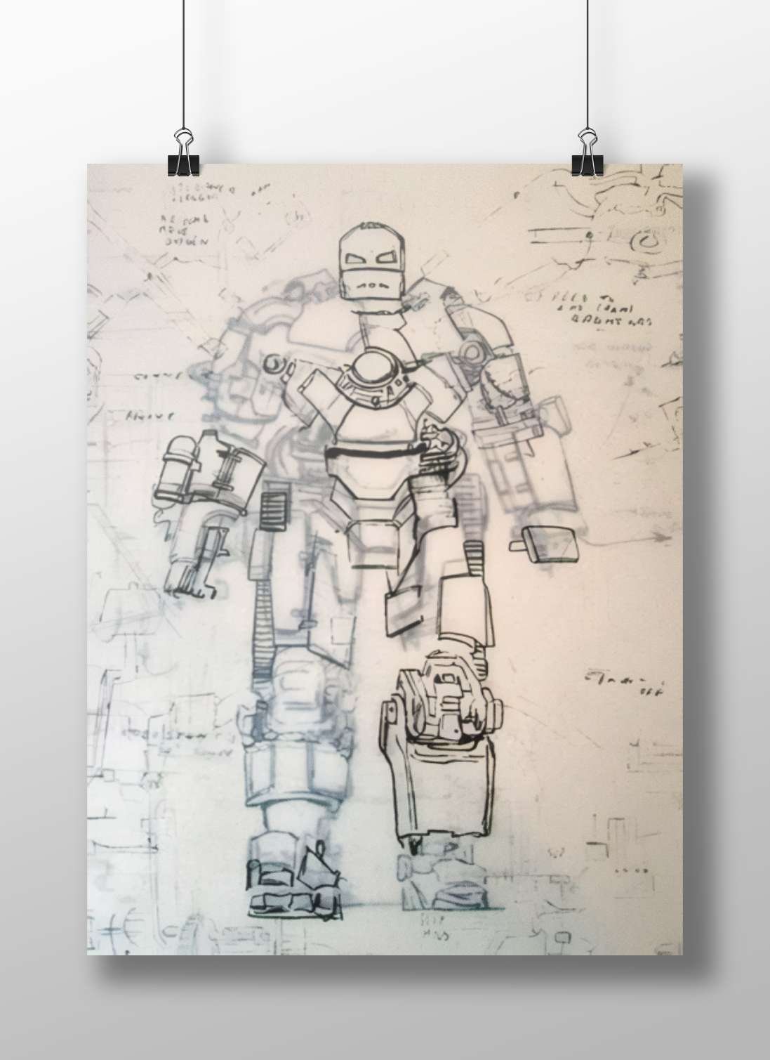 Iron Man (Marvel) Tony Stark - Tech Genius Blueprint Poster