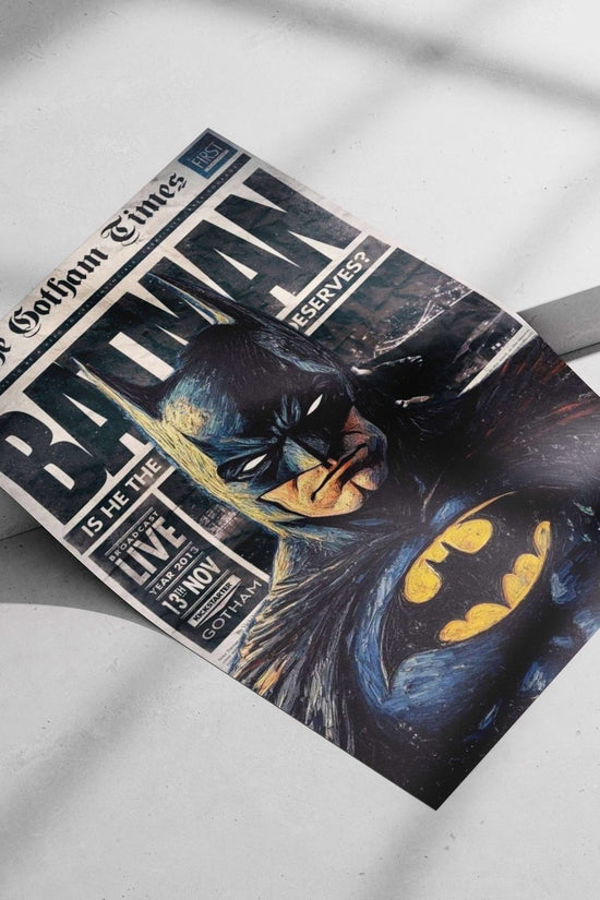 Batman (DC Comics) Main Subject: Batman (DC Comics) Matte poster print — Superhero wall art India | PosterBoizz