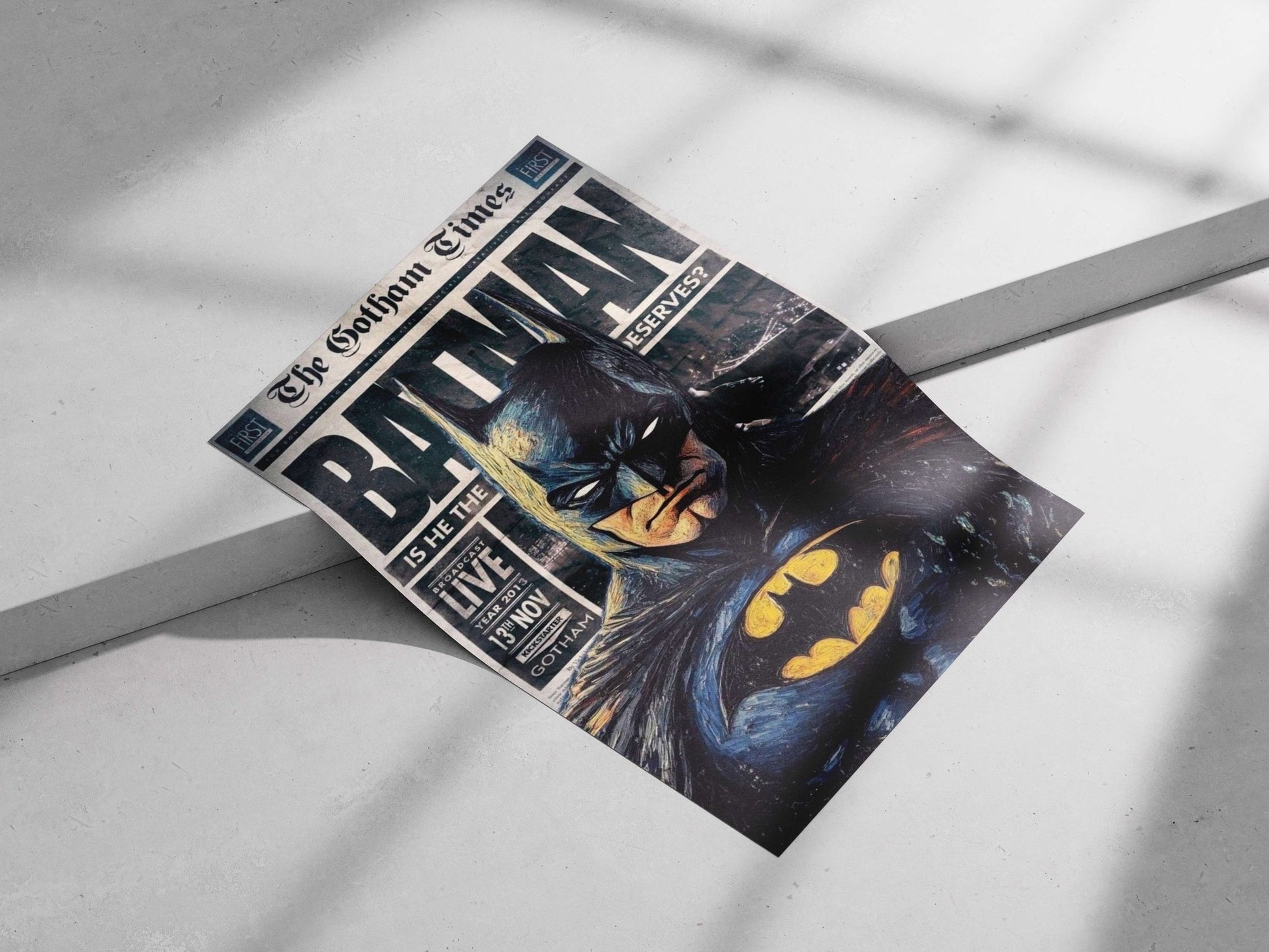 Batman (DC Comics) Main Subject: Batman (DC Comics) Matte poster print — Superhero wall art India | PosterBoizz
