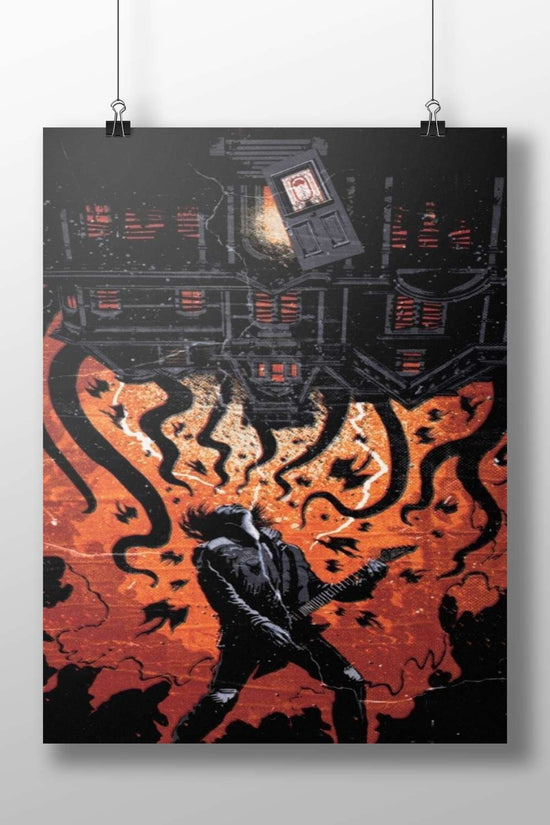 Eddie Van Halen (real name) Main Subject: Eddie Van Halen (real name) Matte BoizzBoard rigid print — Hollywood wall art